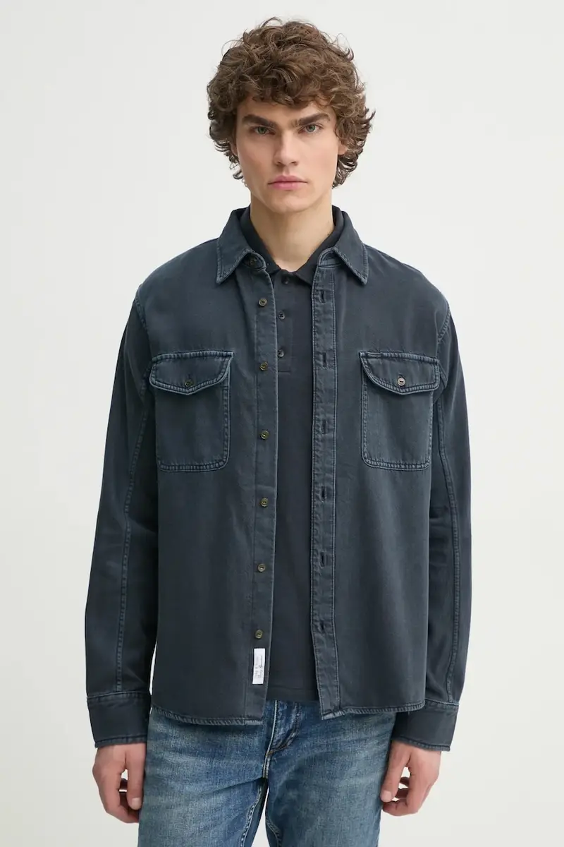 camicia uomo colore blu navy MED24S0004ZDMI