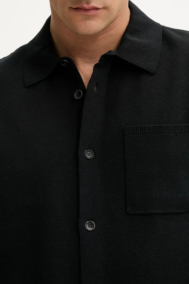 camicia uomo colore nero MBS25P038LN38 miniatura 5