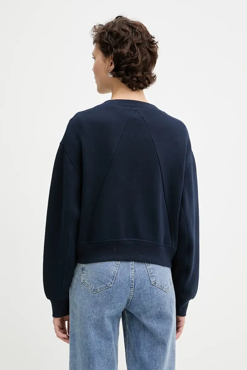 felpa donna colore blu navy WCC25PH021V121 miniatura 3