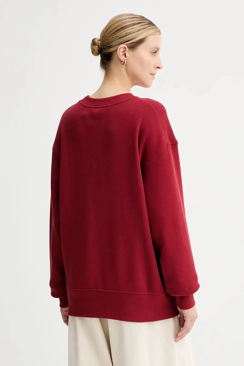 felpa donna colore rosso con applicazione RE0E25FT3VW miniatura 3