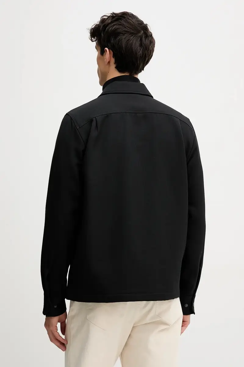 giacca camicia con lana colore nero RV9525FSMWO miniatura 3