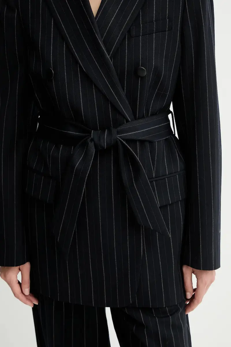 giacca con lana colore blu navy RA8925F4MCN miniatura 5