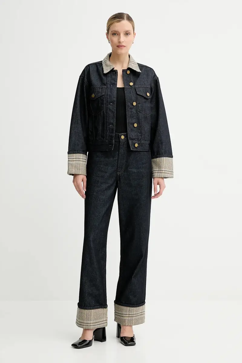 giacca di jeans colore nero RJ1025FORMR miniatura 2