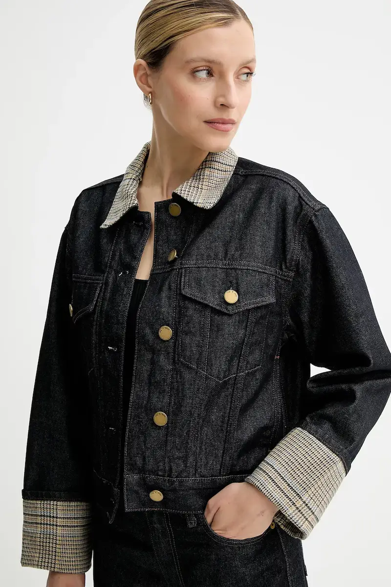 giacca di jeans colore nero RJ1025FORMR miniatura 4