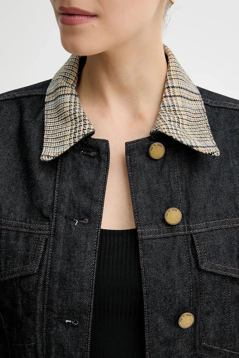 giacca di jeans colore nero RJ1025FORMR miniatura 5