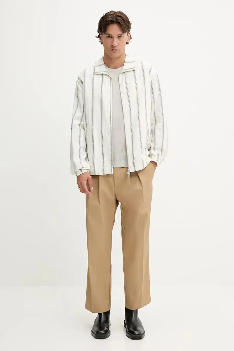 maglietta in lana uomo colore beige MBS25P017BM17 miniatura 2