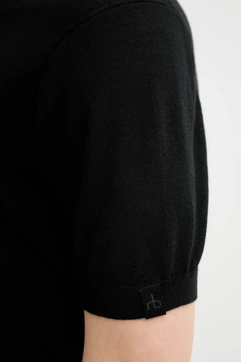 maglietta in lana uomo colore nero MBS25P017BM17 miniatura 5