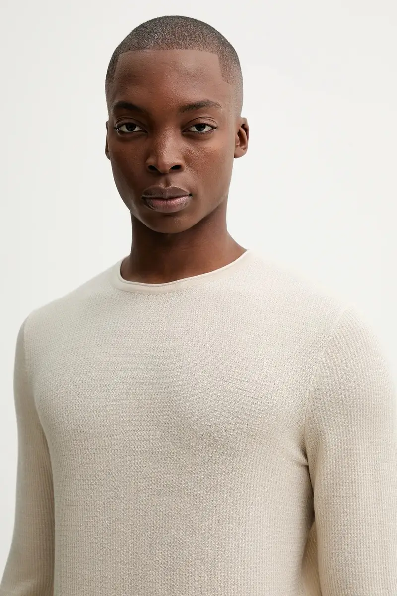 maglione con lana colore beige RH3225F6MWL miniatura 4