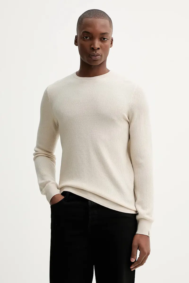 maglione con lana colore beige RH3225F6MWL