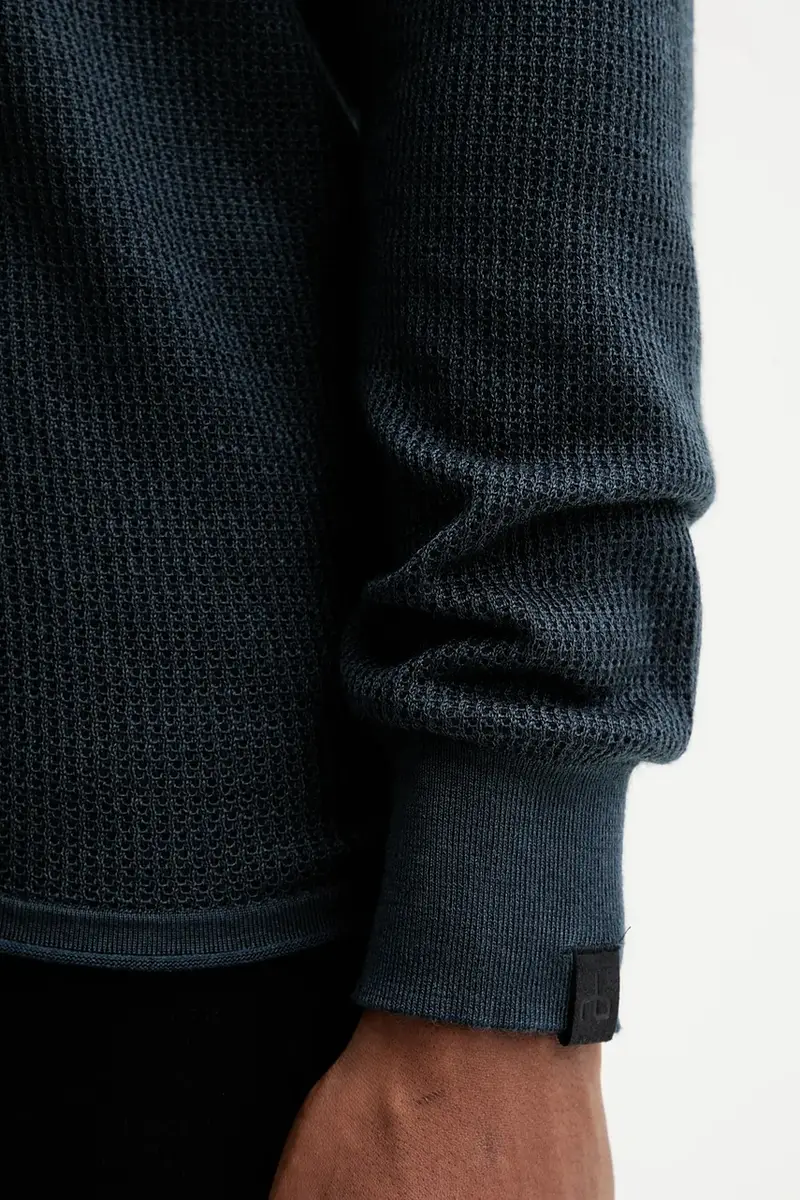 maglione con lana colore blu navy RH3225F6MWL miniatura 5