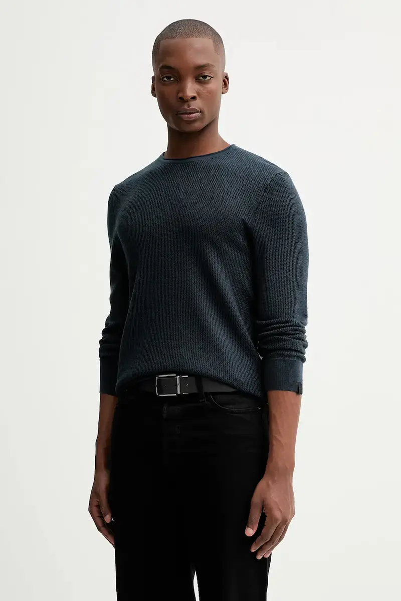 maglione con lana colore blu navy RH3225F6MWL