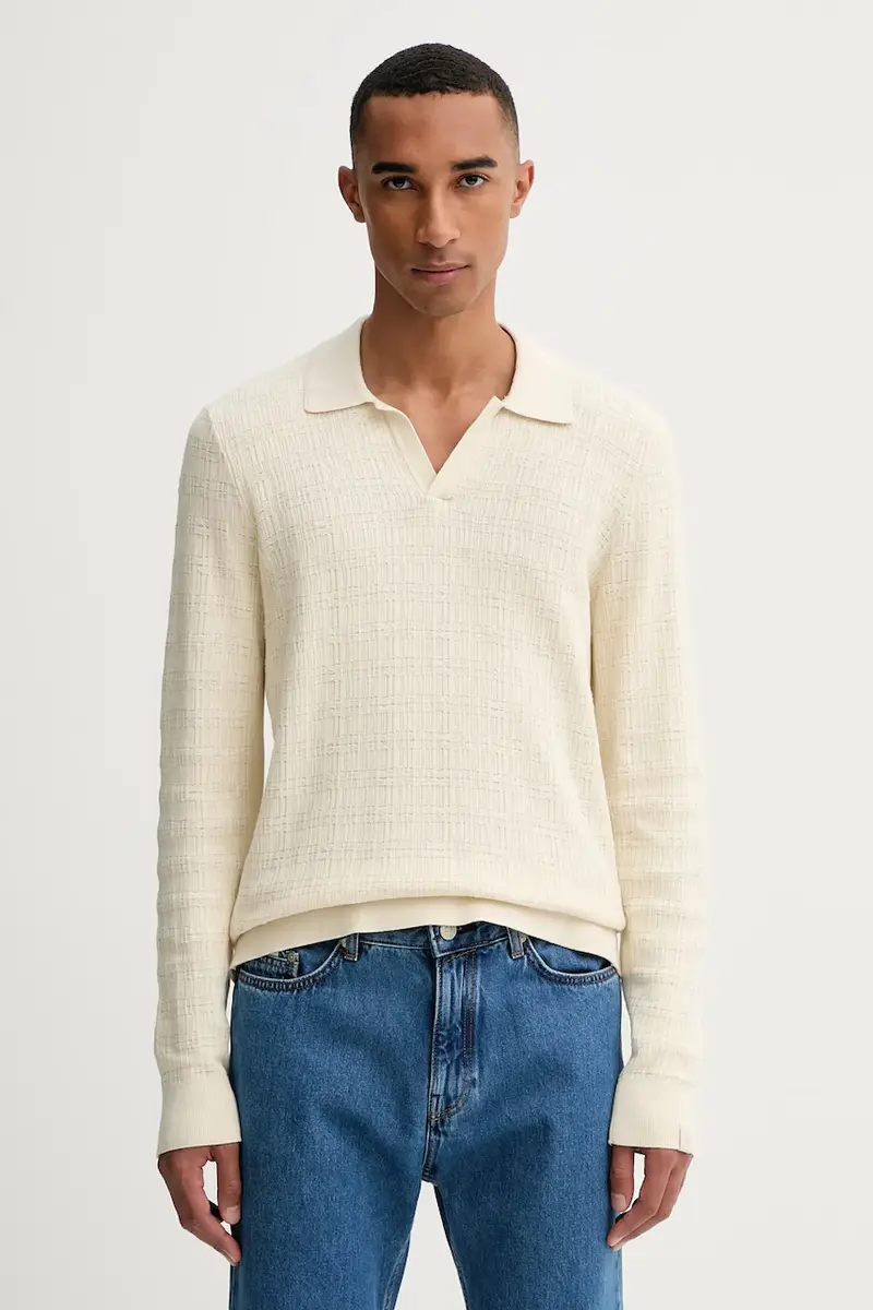 maglione in cotone uomo colore beige RH3625F6MCO