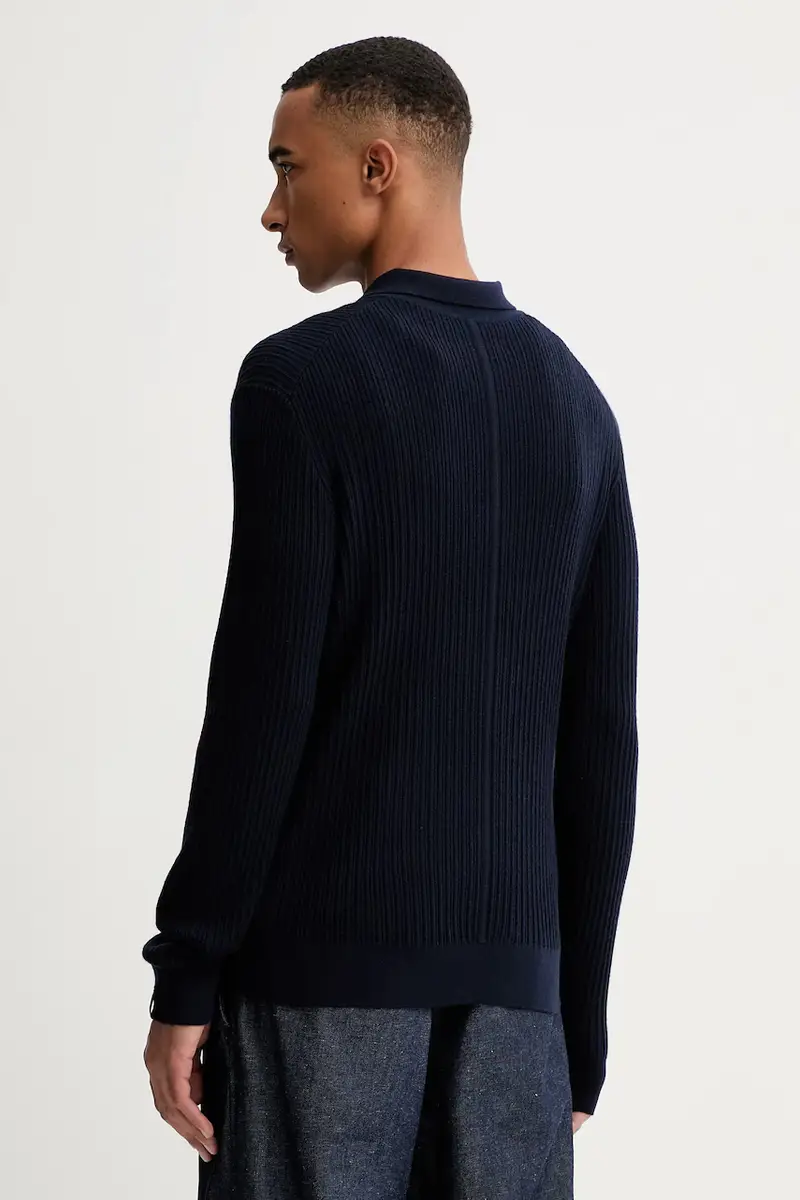 maglione in lana uomo colore blu navy RH2625F6MWH miniatura 3