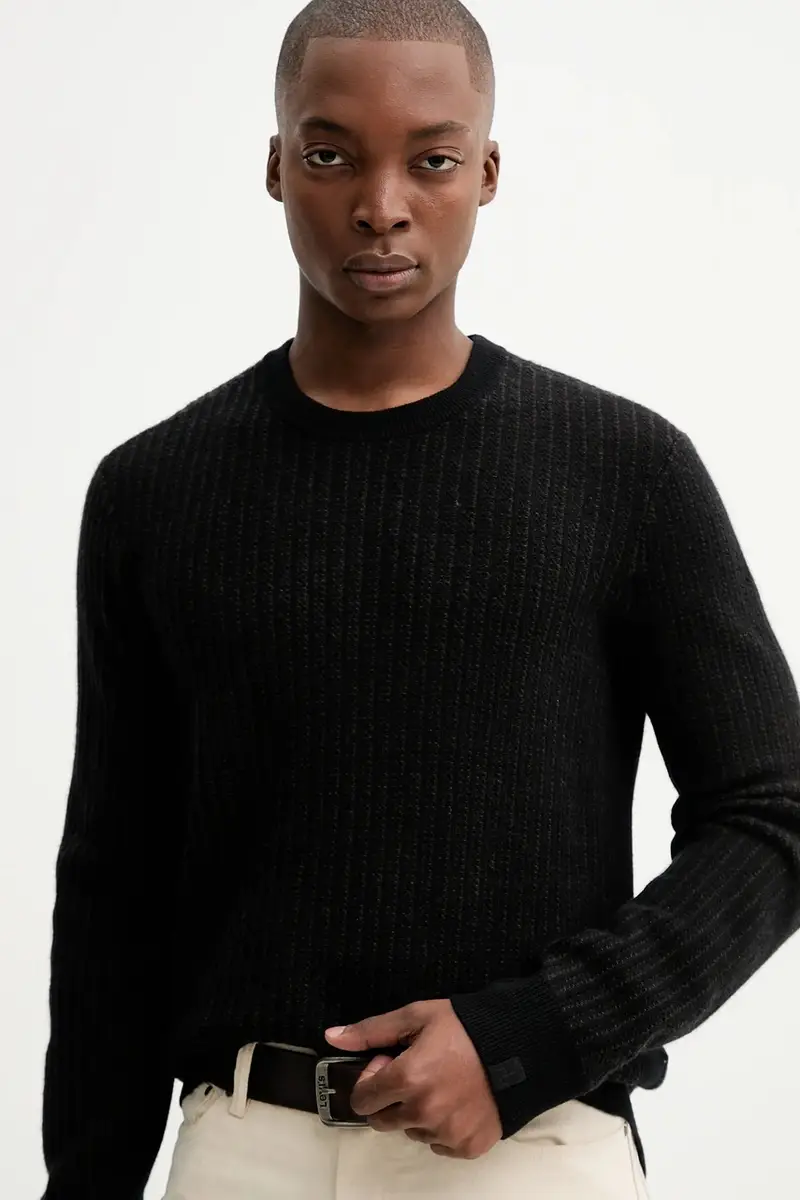 maglione in lana uomo colore nero RH2325F6MWL miniatura 4