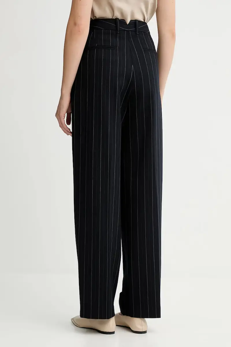 pantaloni con lana colore blu navy RA1H25F7MCN miniatura 3