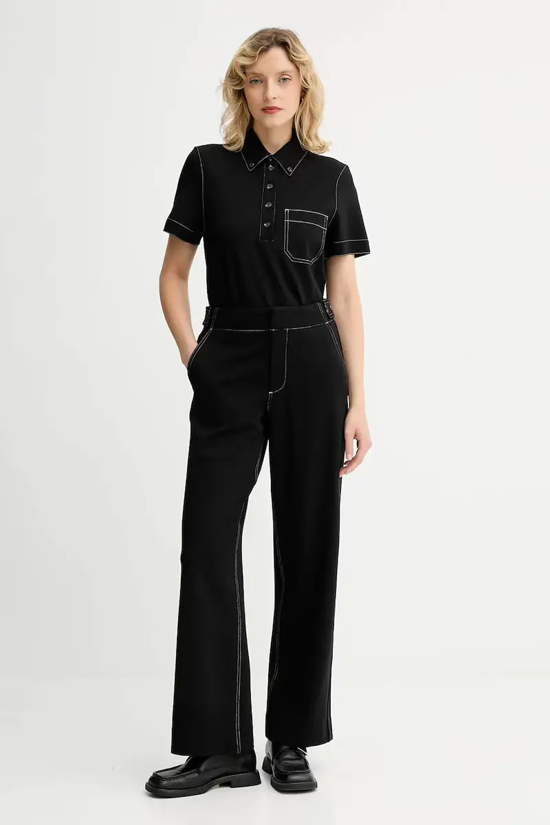 pantaloni donna colore nero RE0H25F71PW miniatura 2