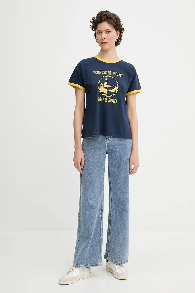 Rag & Bone T-shirt Donna Blu 3767594 miniatura 2