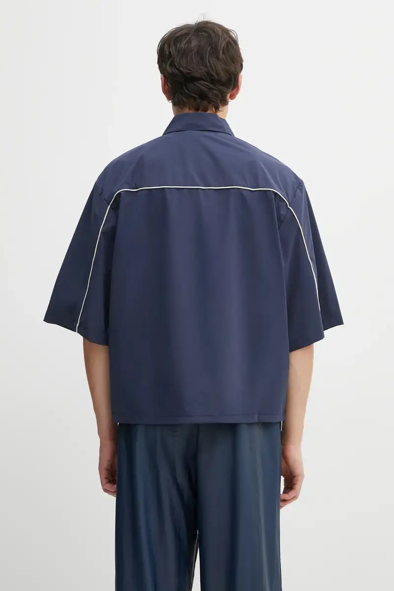 camicia Rains x Umbro colore blu 20910.142 miniatura 3