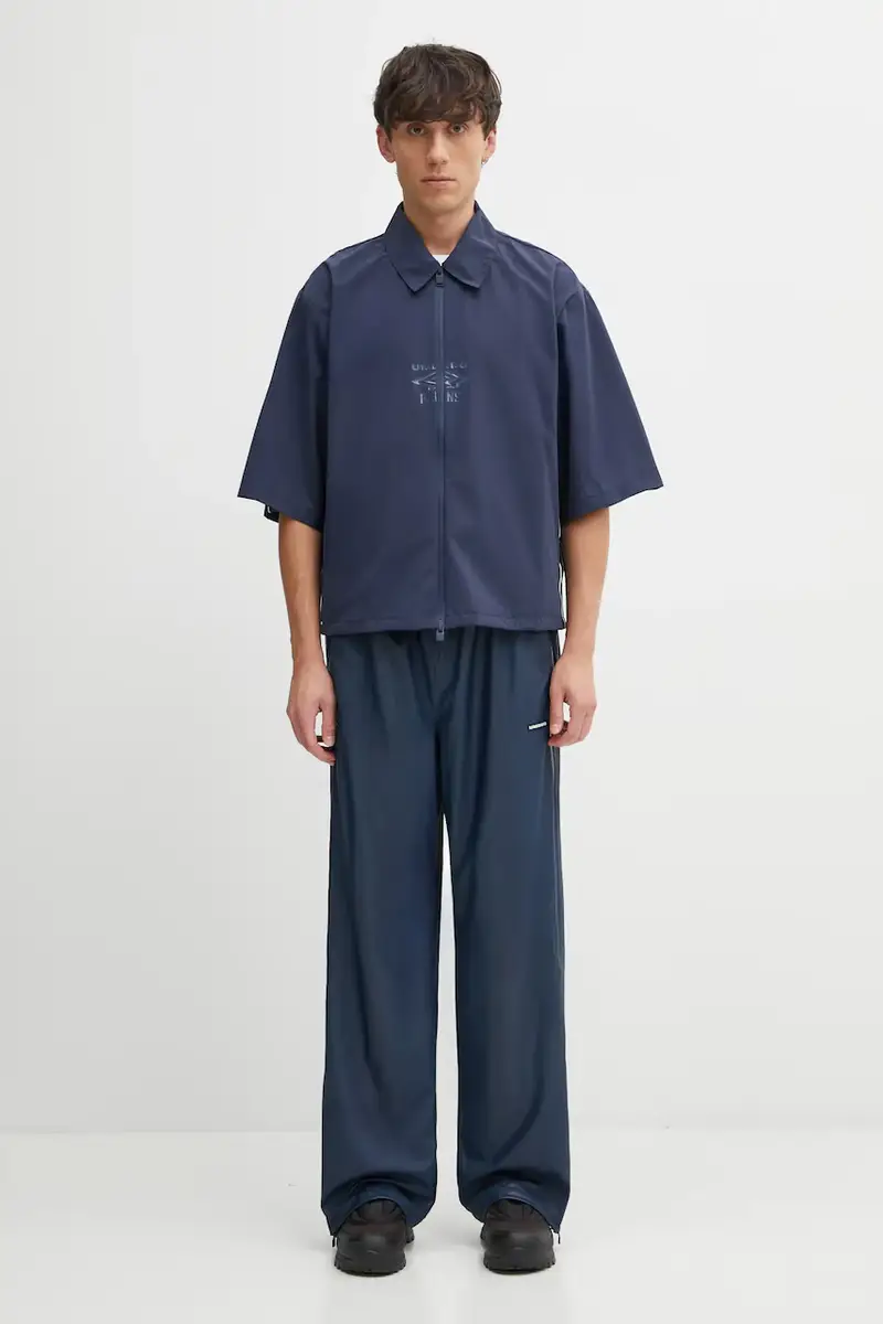 camicia Rains x Umbro colore blu 20910.142 miniatura 5