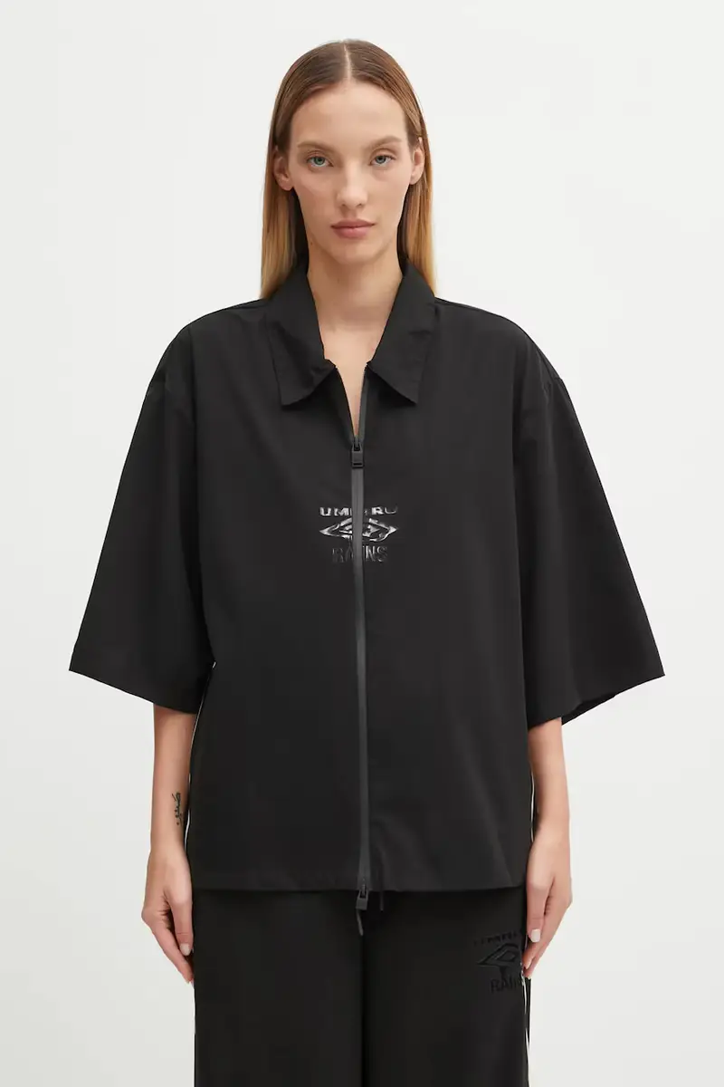 camicia Rains x Umbro colore nero 20910.01 miniatura 2