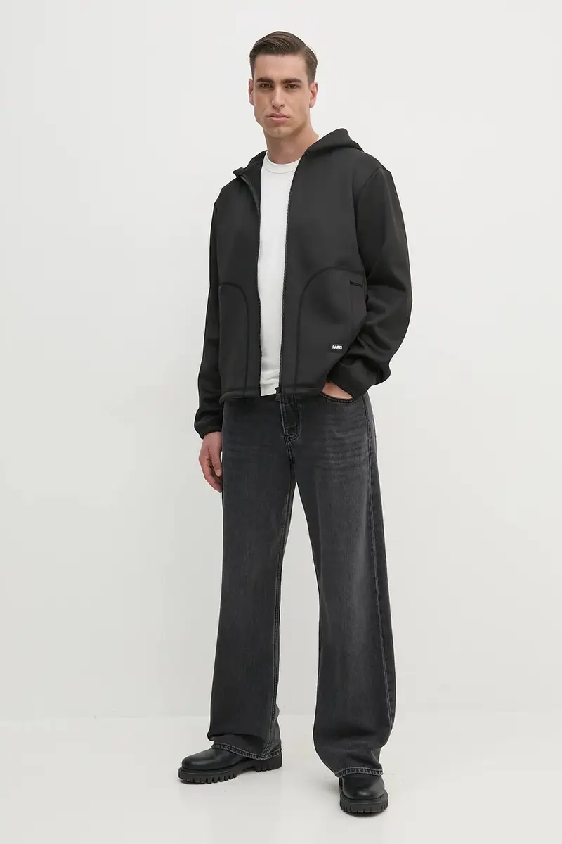 felpa Safi Fleece Hood Jacket T1 colore nero con cappuccio 21900 miniatura 4