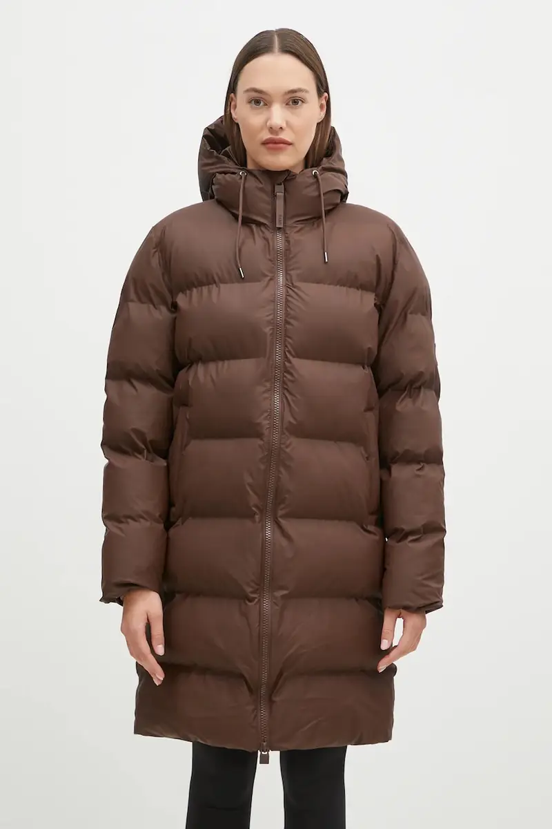 giacca impermeabile Alta Longer Puffer Jacket W3T4 colore marrone 15130.23