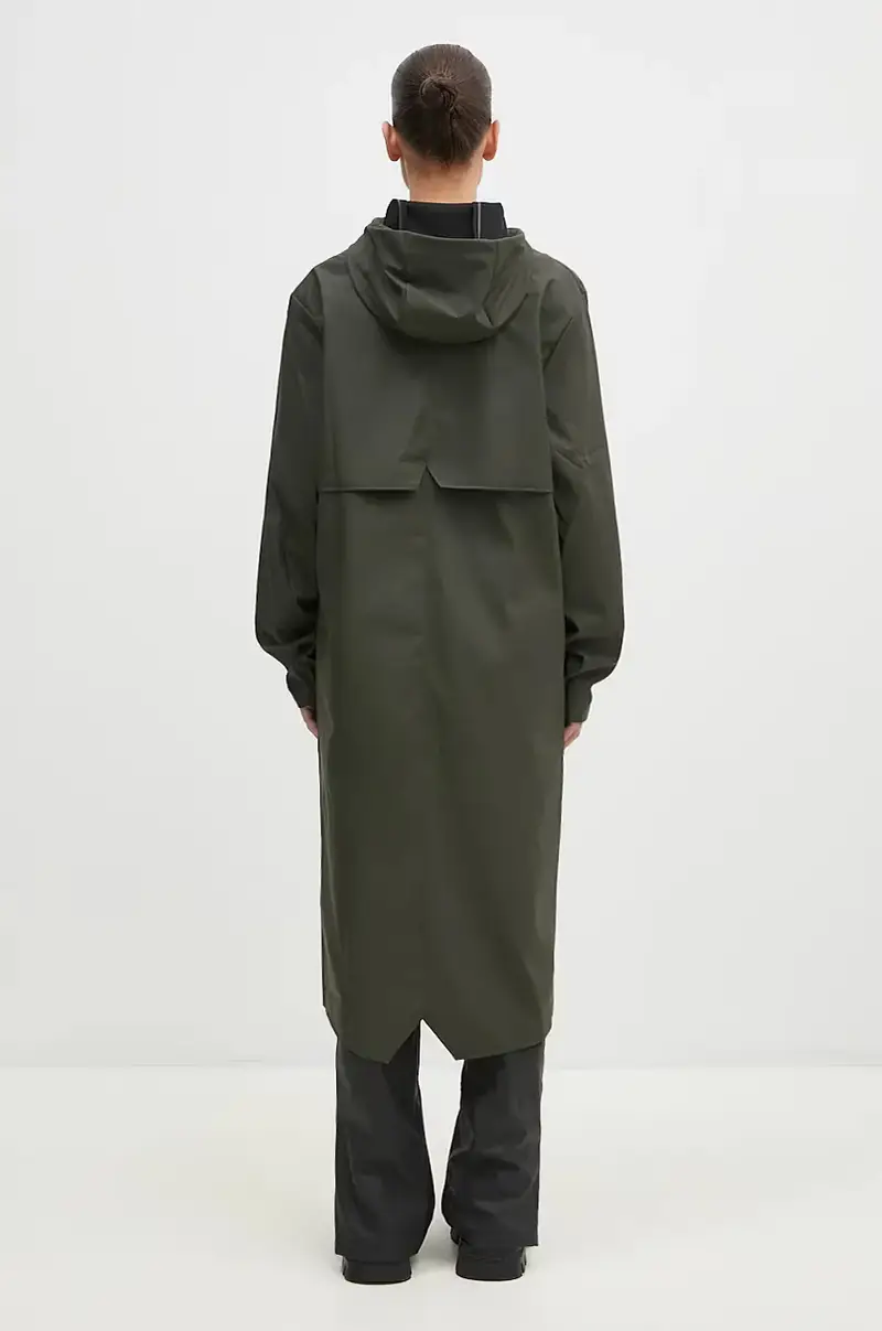 giacca impermeabile Longer Jacket Verde miniatura 2