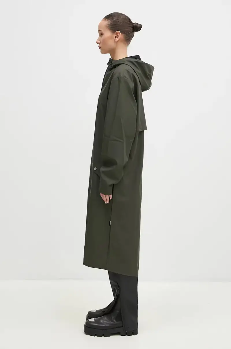 giacca impermeabile Longer Jacket Verde miniatura 3