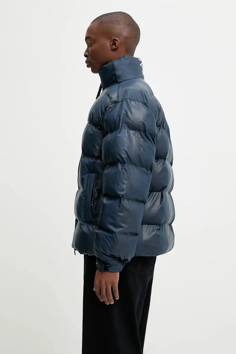 giacca impermeabile Rains x Umbro colore blu 20890.142 miniatura 3