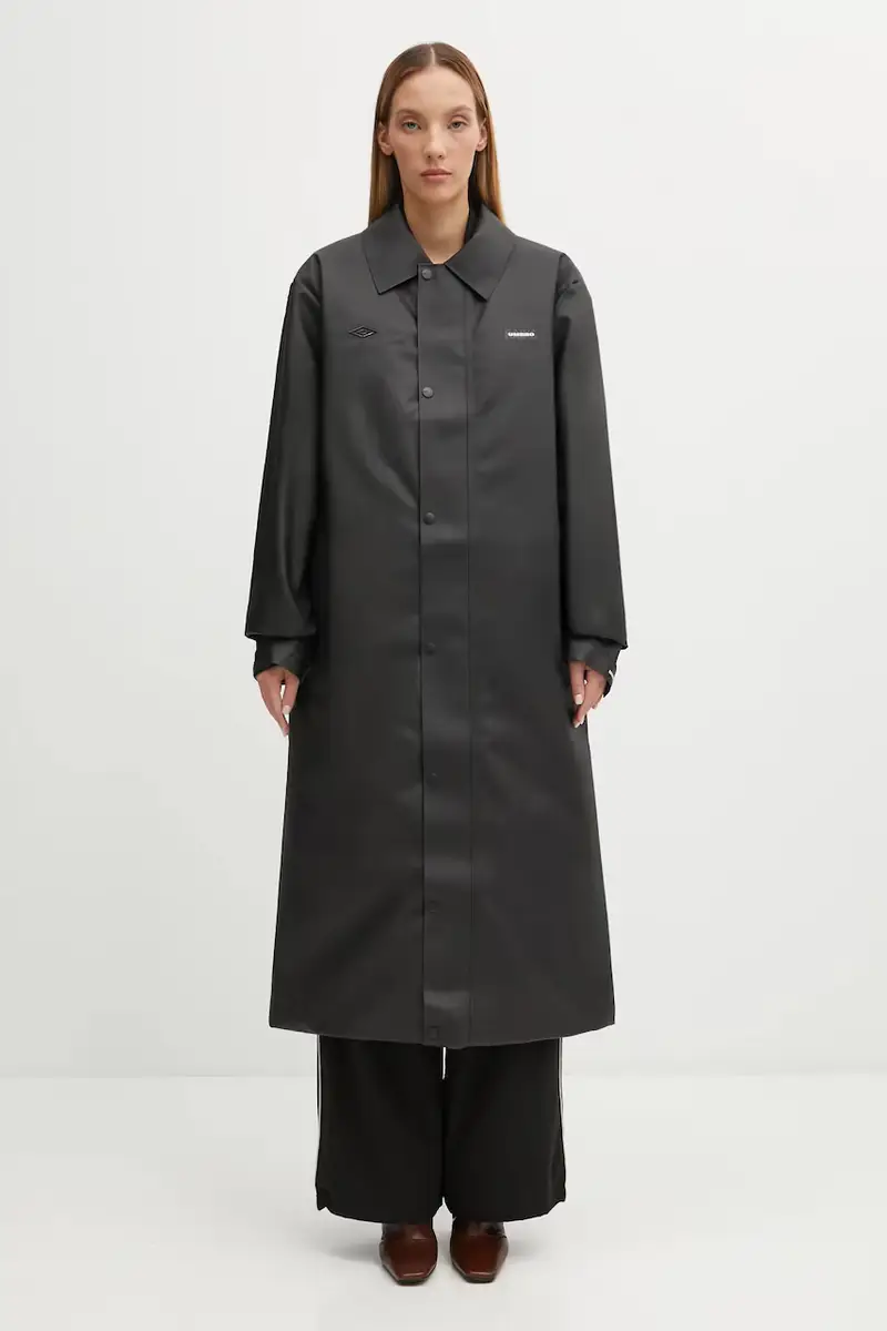 giacca impermeabile Rains x Umbro colore nero 20920.01 miniatura 2