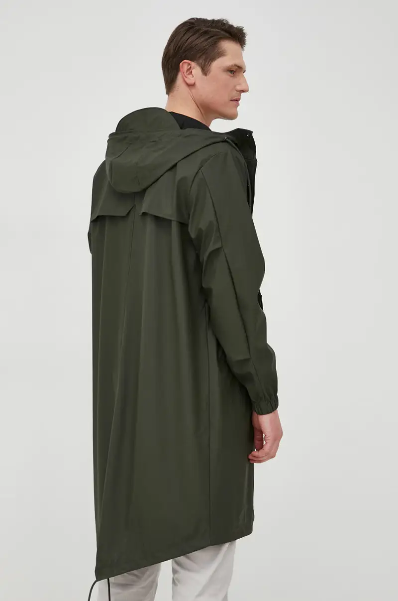 giacca impermeabile Verde miniatura 4