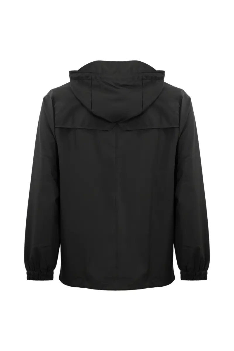 Rains Giacca unisex nera in tessuto tecnico impermeabile miniatura 3