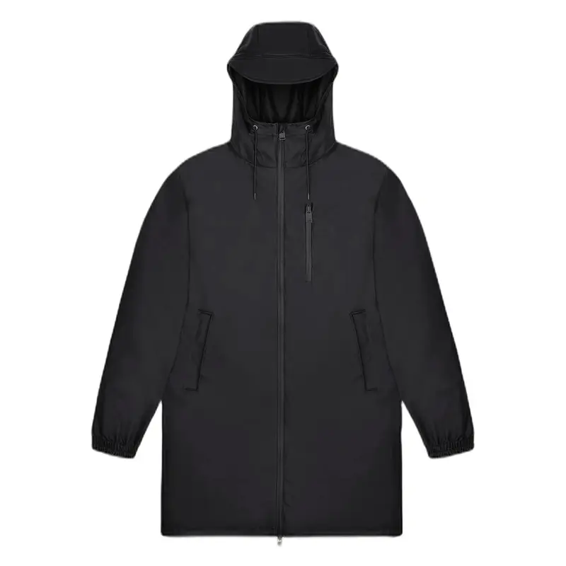 giacca rains unisex antipioggia long storm breaker w3 - black
