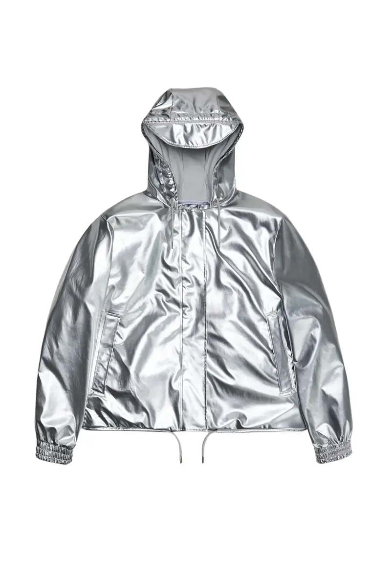 Impermeabile corto Donna Rains String W Jacket mirror SILVER