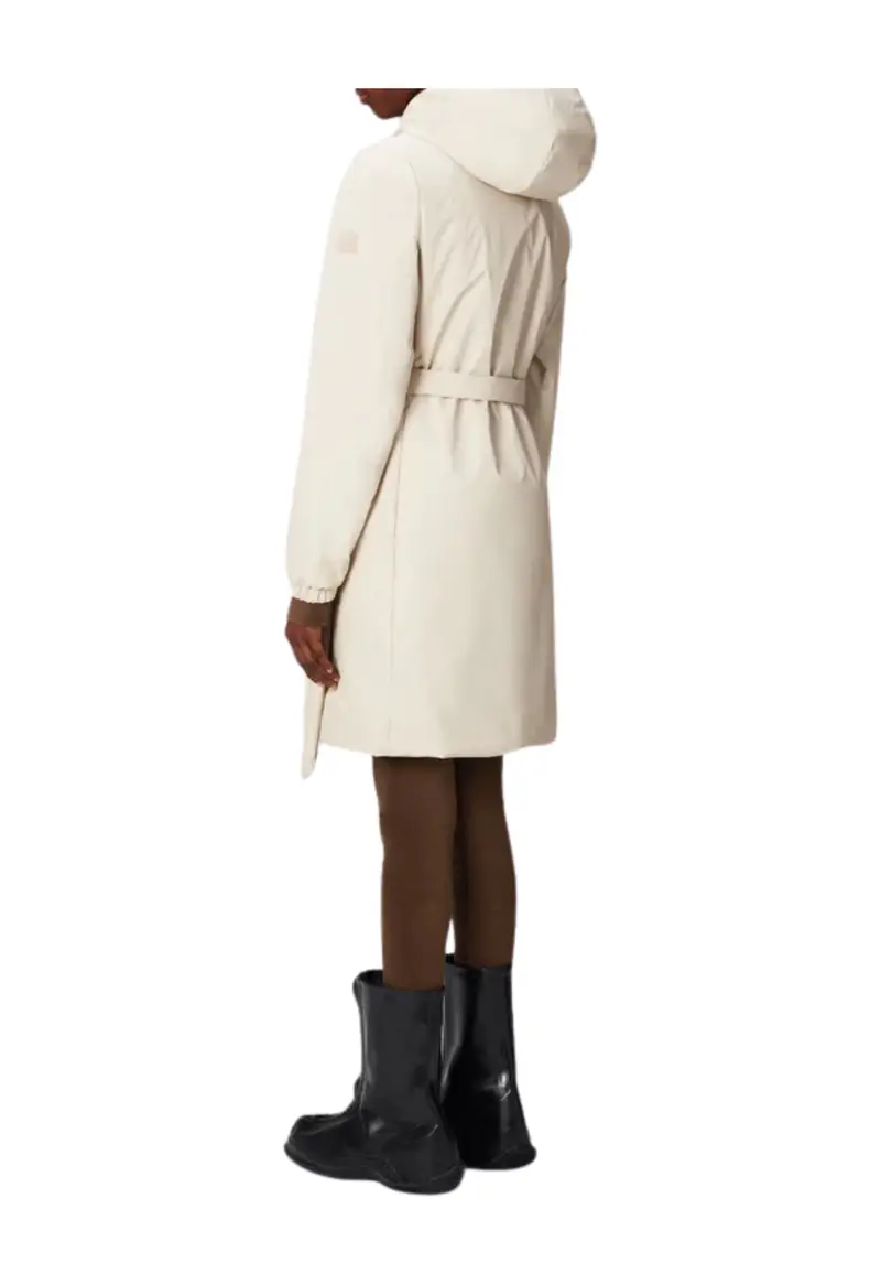 Impermeabile Donna Rains Lohja Long Insulated Curve Jacket Dune BEIGE