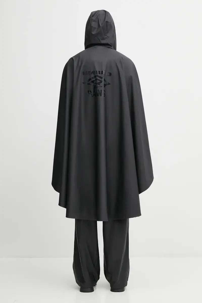 mantello Rains x Umbro colore nero 20800.01 miniatura 5