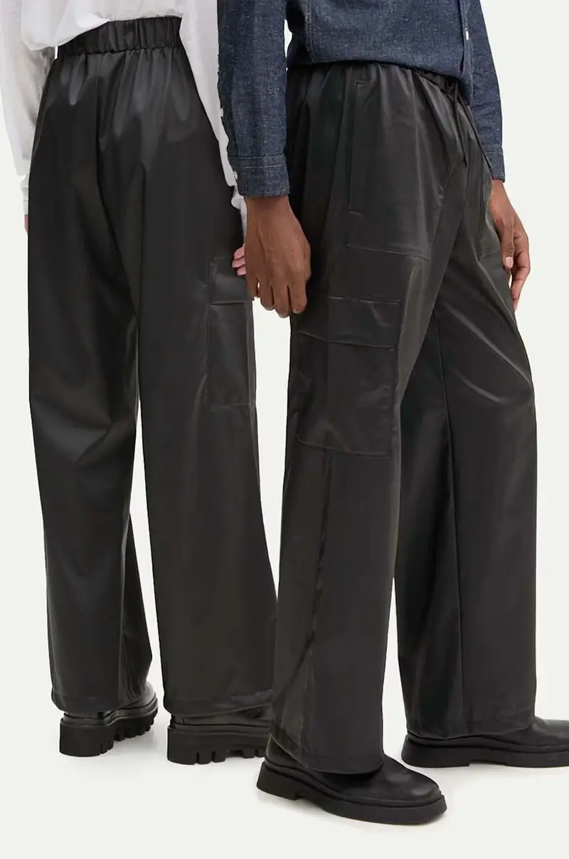 pantaloni Cargo Rain Pants Wide W3 colore nero 18990-84
