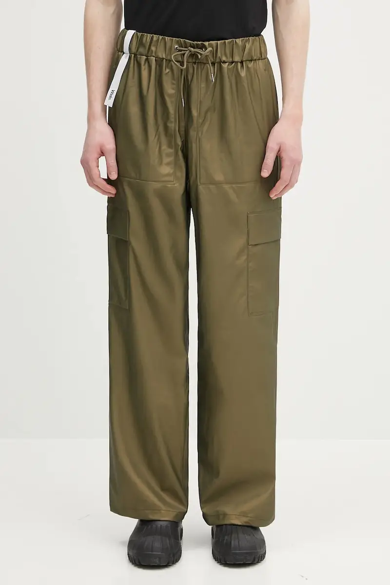 pantaloni Cargo Rain Pants Wide W3 colore verde 18990.105