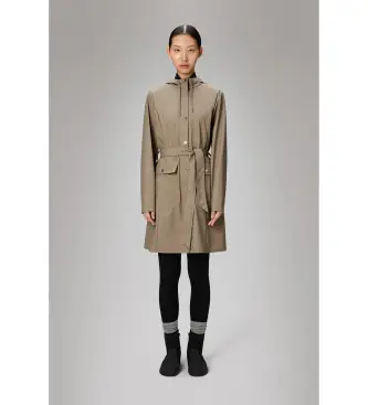 per donna 18130 Giacca lunga beige Curve (M), Casual, Poliestere