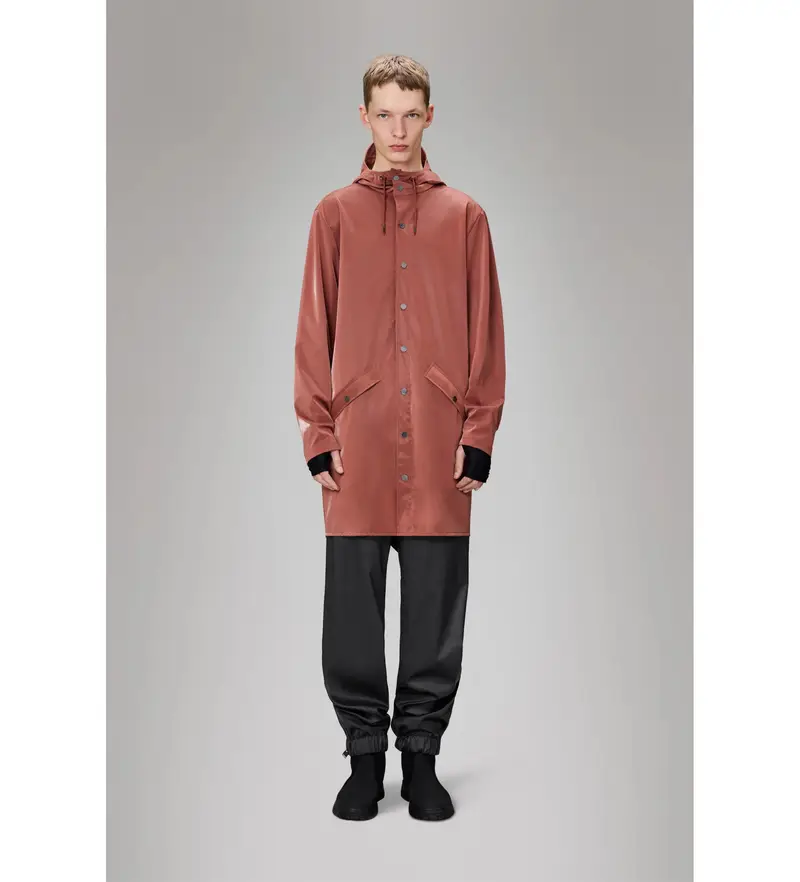 unisex. 12020 Giacca lunga rossa (S), Rosso, Casual, Poliestere