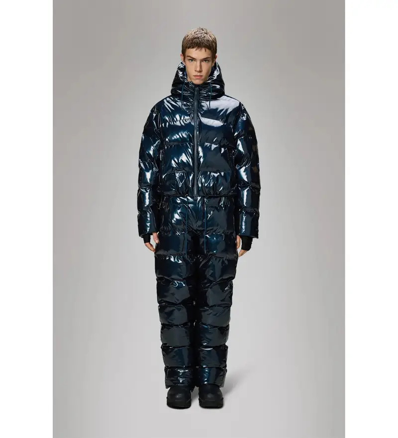 unisex 15150 Giacca imbottita corta blu navy (M), Casual, Poliestere