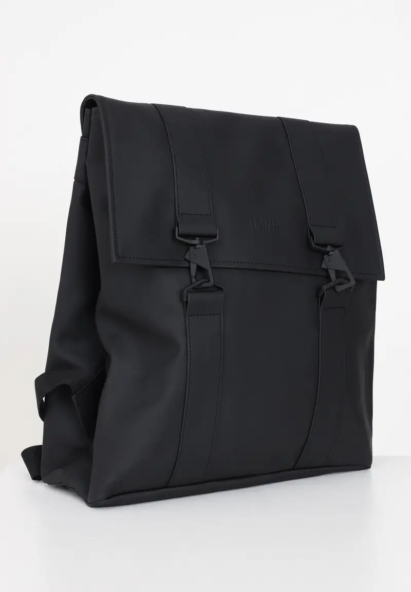 RAINS Zaino MSN nero per uomo e donna miniatura 2