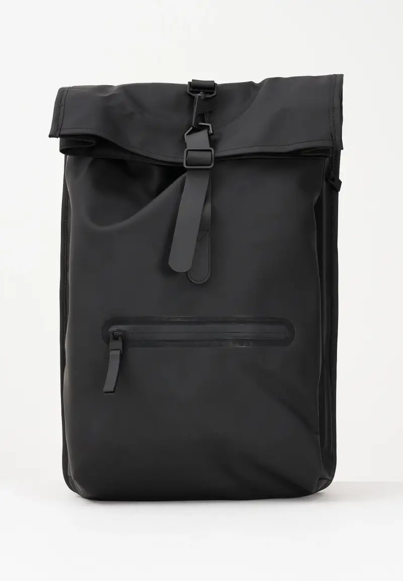 Zaino Rolltop nero per uomo e donna