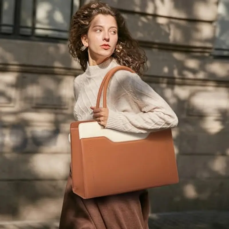 RAINSMORE Borsa Donna Grande Borsa Lavoro Donna Impermeabile Borsa Porta PC Donna 15.6 Pollici miniatura 2