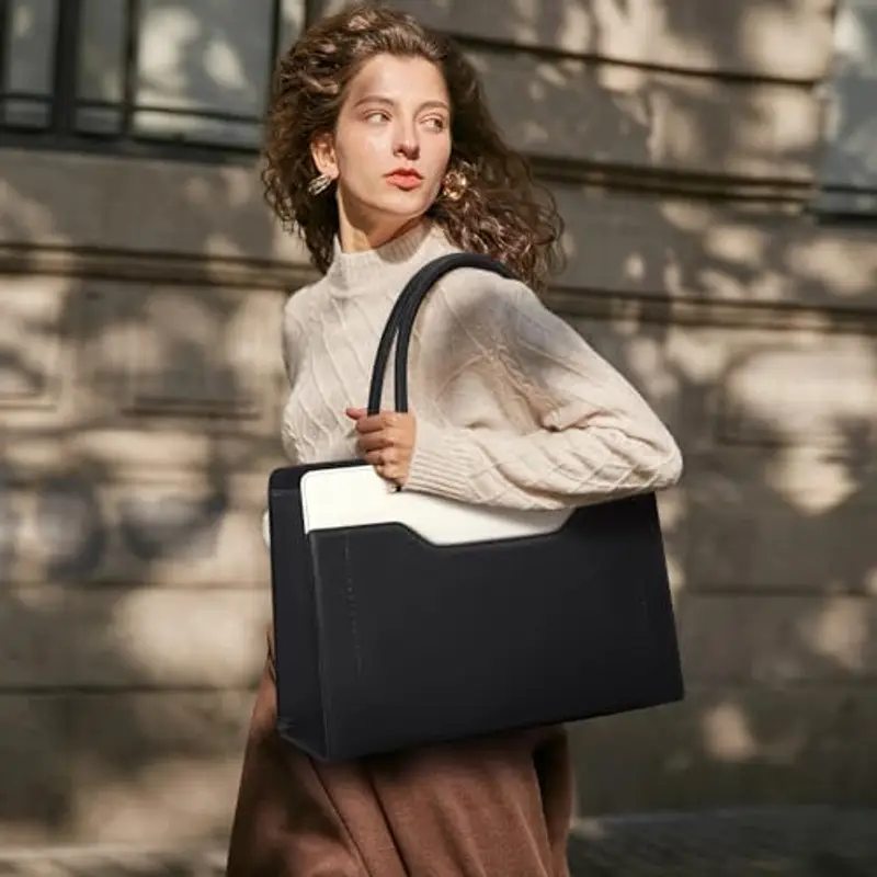 RAINSMORE Borsa Donna Grande Borsa Lavoro Donna Impermeabile Borsa Porta PC Donna 15.6 Pollici miniatura 2