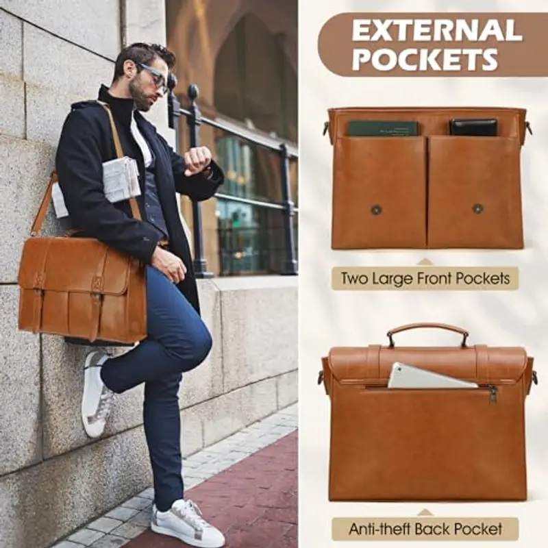 RAINSMORE Borsa a tracolla Uomo Marrone 2212150 miniatura 3