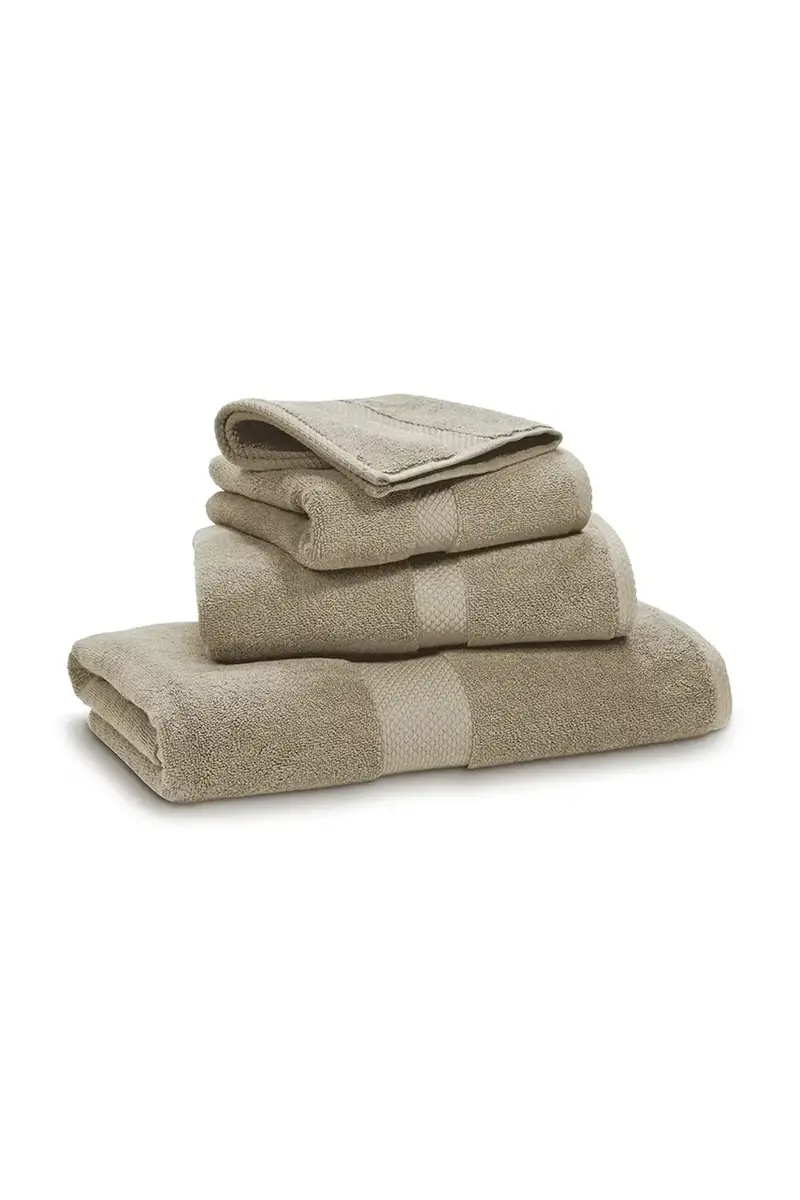 asciugamano grande in cotone AVENUE Linen 100 x 183 cm Beige miniatura 2