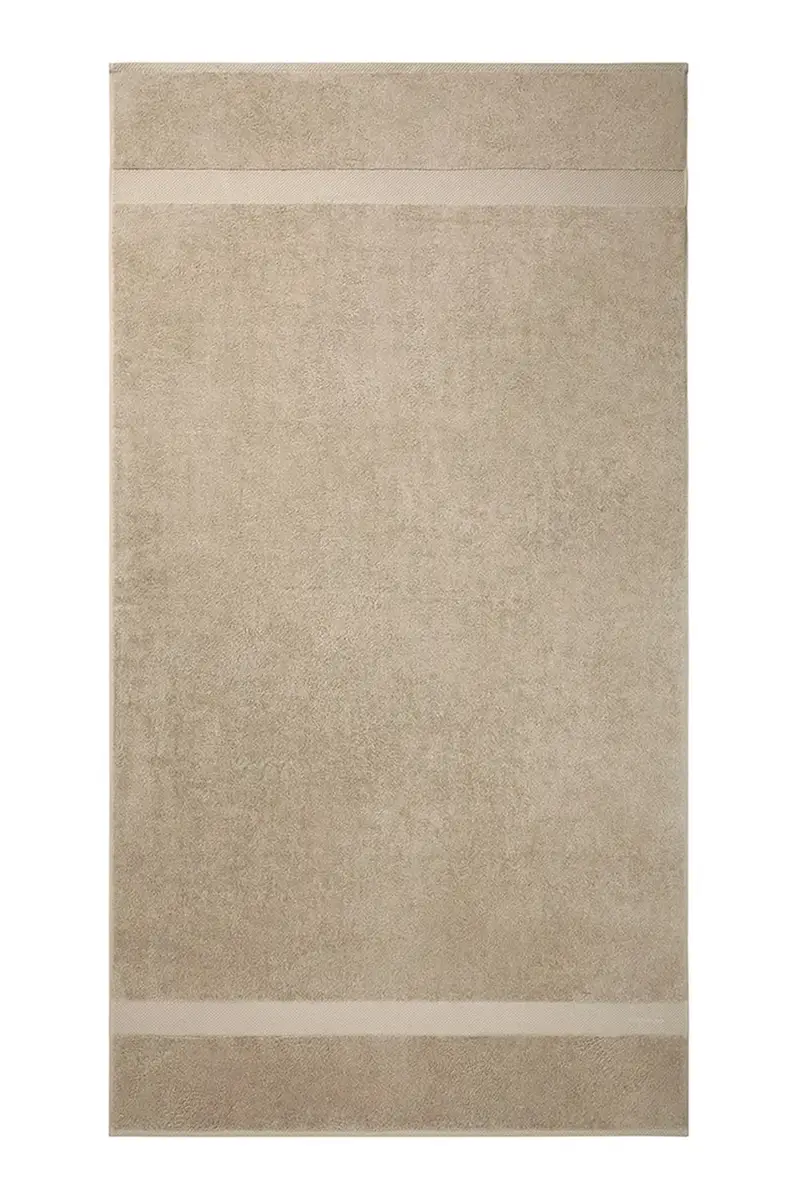 asciugamano grande in cotone AVENUE Linen 100 x 183 cm Beige