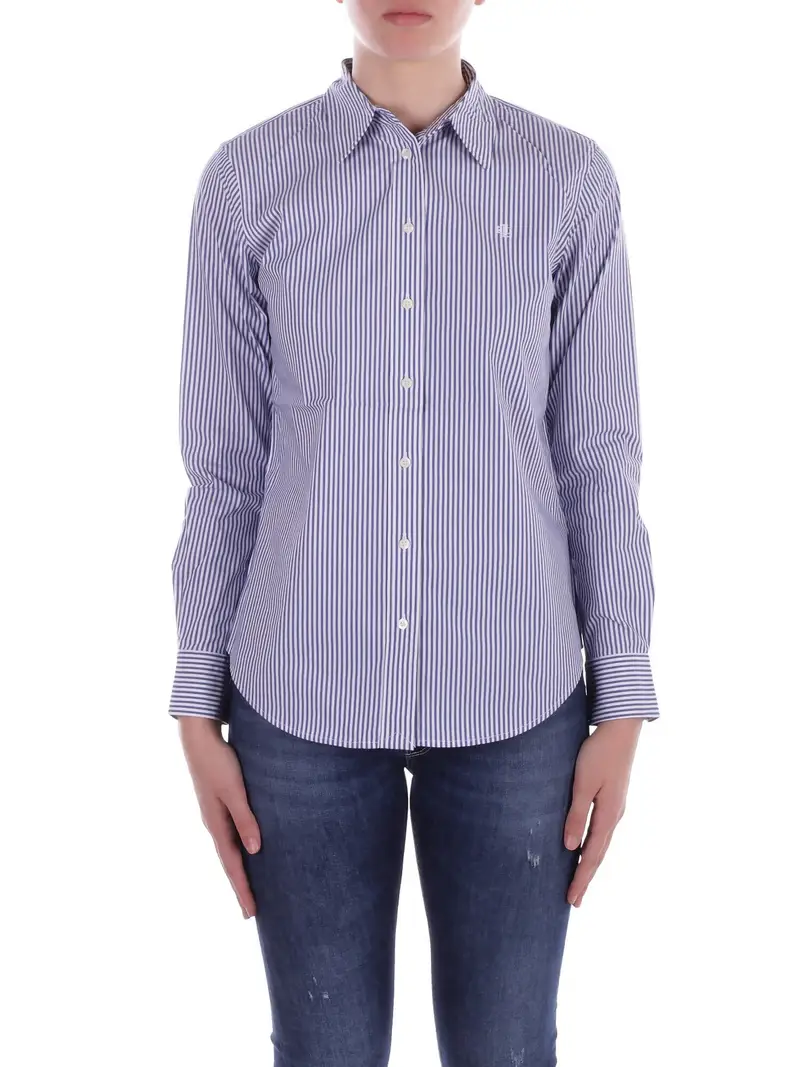 Camicia Donna RALPH LAUREN Blu white Jamelko long sleeve