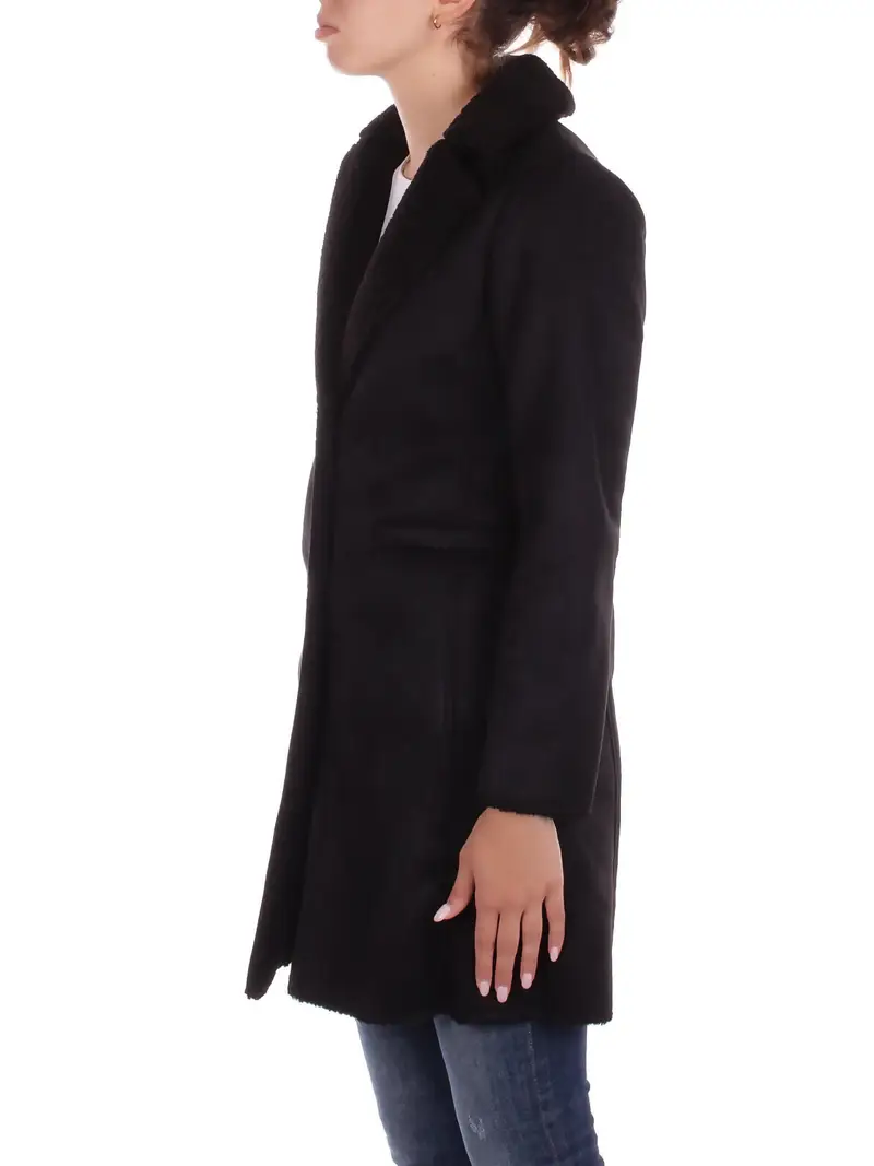 Cappotto Donna RALPH LAUREN Black Fx sh sb 35 unlined coat miniatura 2